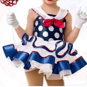 🇺🇸Adorable Red White & Blue Sailor Dance Costume